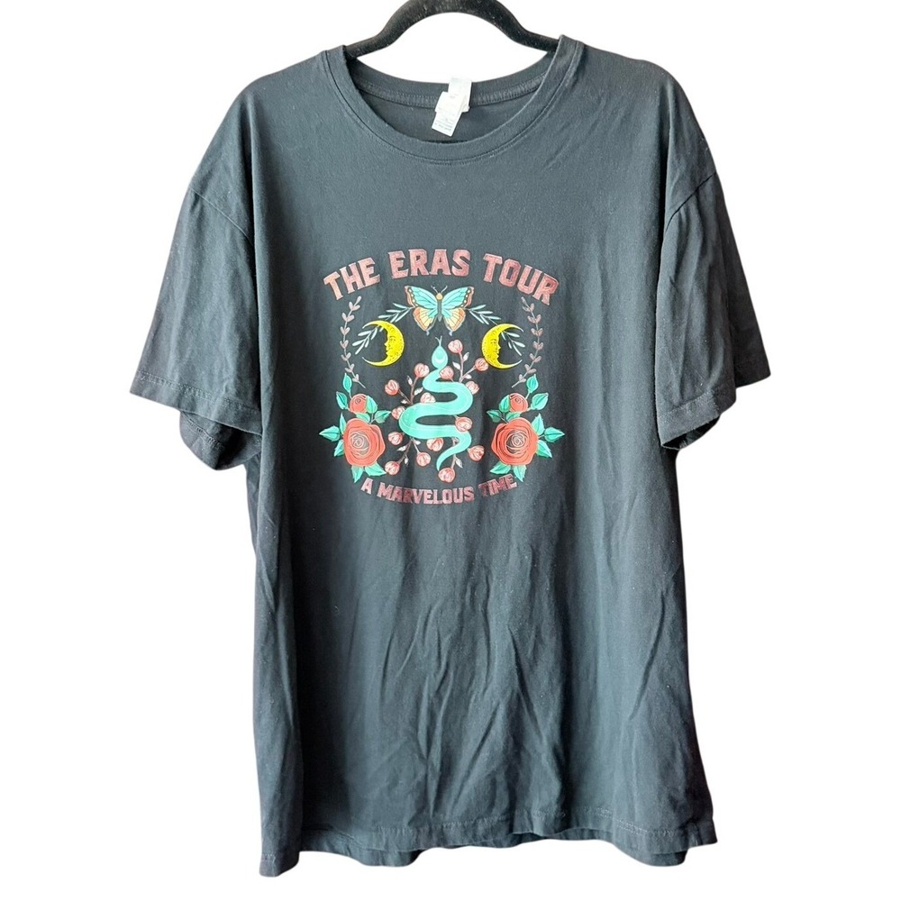 Taylor Swift The Eras Tour A Marvelous‎ Time Graphic T-Shirt Black 2XL Cotton